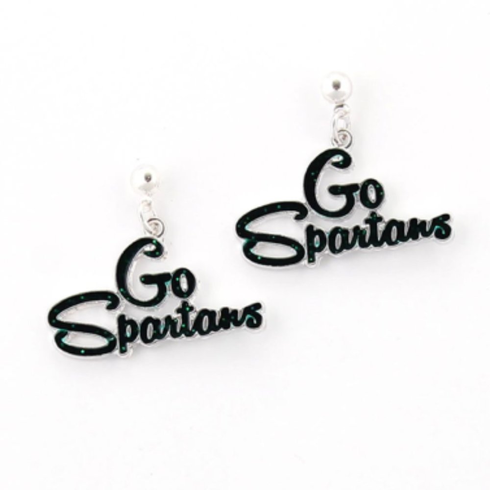 “Go Spartans" Earrings